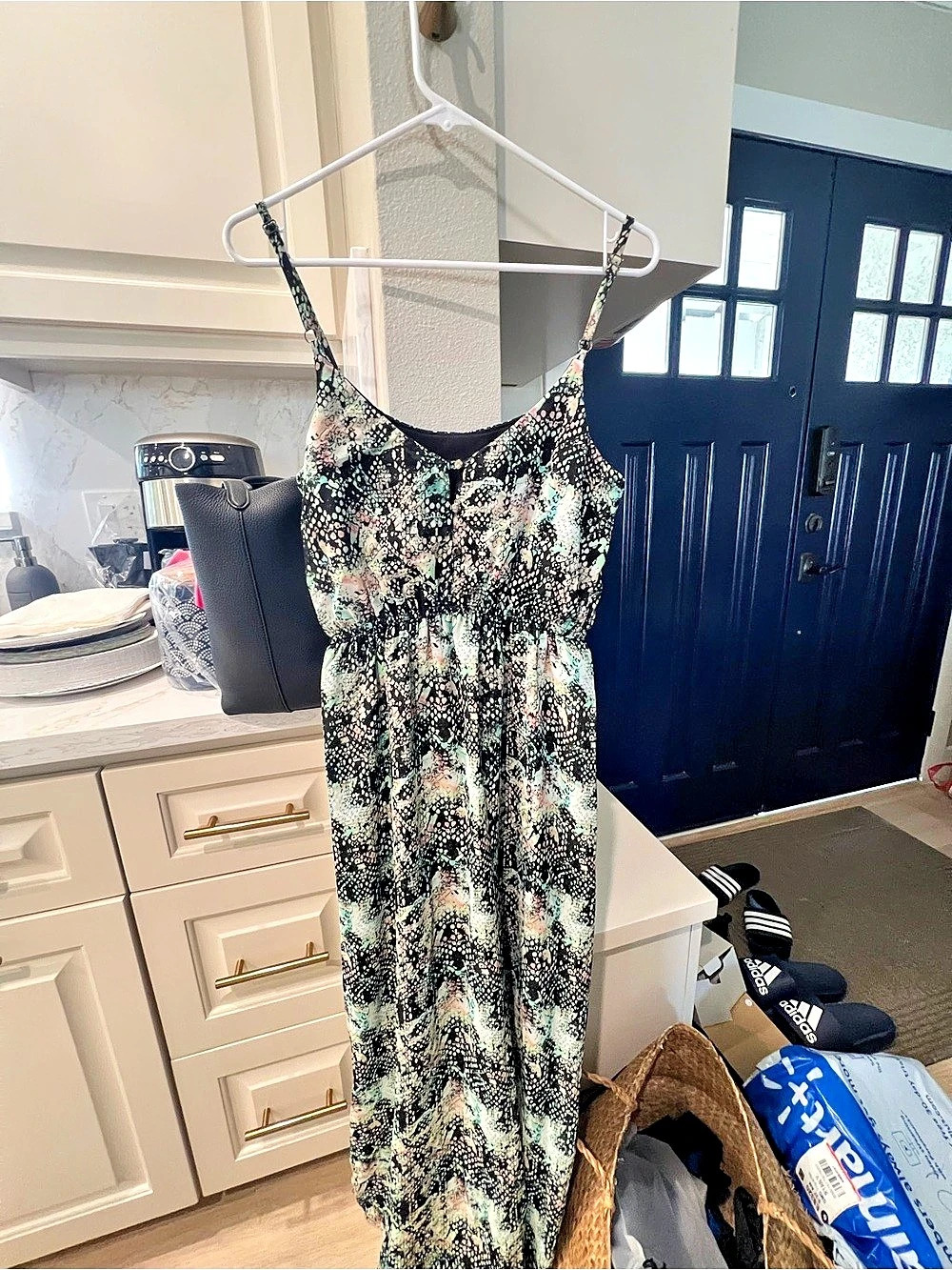 Bobeau Animal Print Maxi/high- low Dress in Small